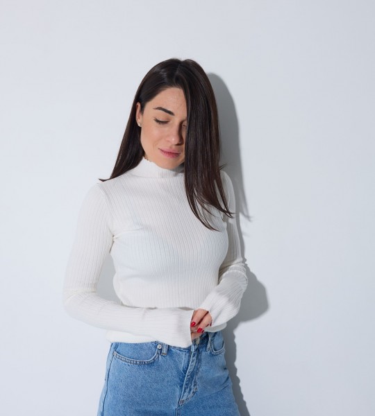 Гольф Urban Rib Білий | Showroom By Nona — зображення 4 Гольф Urban Rib Білий | Showroom By Nona — зображення 4